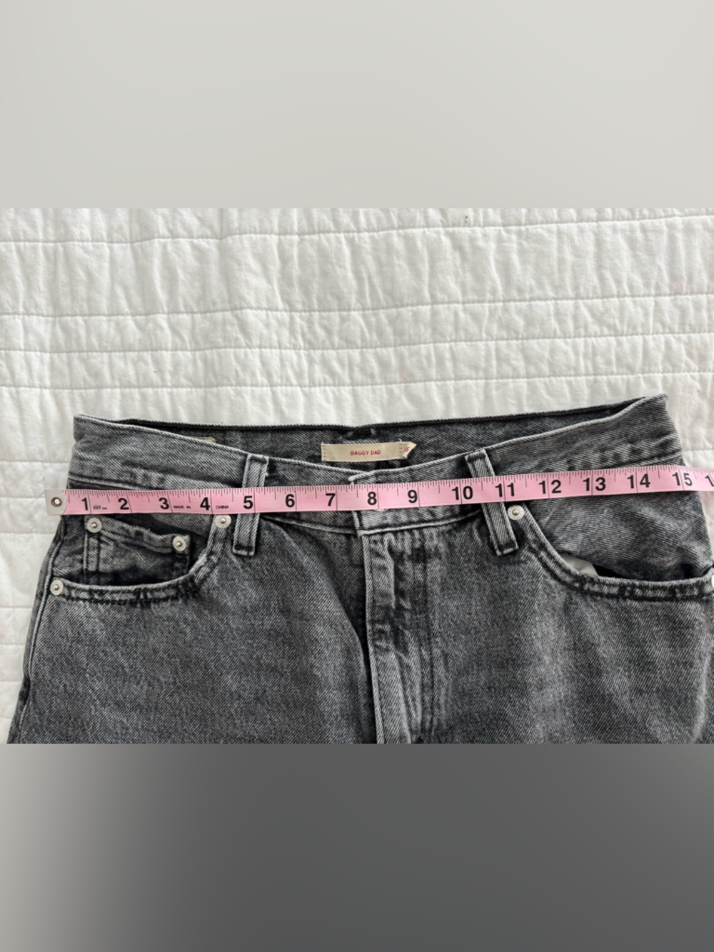 Levi's Black and Gray Denim “Baggy Dad” Jeans Size 26. - Picture 10 of 11